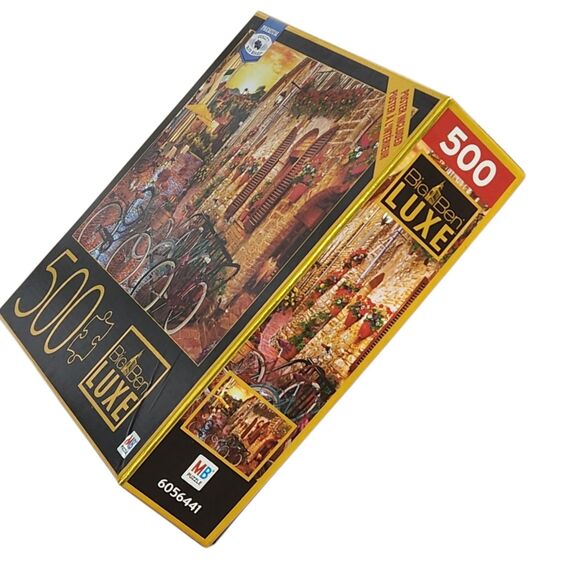 Biking in Tuscany 500 Piece Puzzle MB Big Ben Luxe Premium Quality Blue Board - Picture 4 of 10